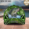 Maxcorners Green Neon Hex Pattern Personalized Name 3D Cap