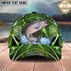 Maxcorners Green Neon Hex Pattern Personalized Name 3D Cap