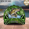 Maxcorners Green Neon Hex Pattern Personalized Name 3D Cap