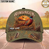Maxcorners Ringneck Hunter Wild Pheasant Wheat Field Sunset Personalized Name Unisex 3D Cap