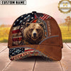 Maxcorners Hunting American Flag Camo Personalized Name Unisex 3D Cap