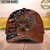 Maxcorners Hunting American Flag Camo Personalized Name Unisex 3D Cap