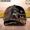 Maxcorners Hunting Dog Duck Hunting Mallard In Mouth Reeds Camo Personalized Name 3D Cap