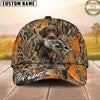 Maxcorners Hunting Dog Duck Hunting Blaze Orange Reeds Camo Mallard In Mouth Personalized Name 3D Cap