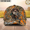 Maxcorners Hunting Dog Duck Hunting Blaze Orange Reeds Camo Mallard In Mouth Personalized Name 3D Cap