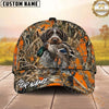 Maxcorners Hunting Dog Duck Hunting Blaze Orange Reeds Camo Mallard In Mouth Personalized Name 3D Cap