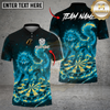 Maxcorners Dartboard Fire Fox Nine Tailed Mythical Creature Burning Flame Multi Options Personalized Name, Team Name Unisex 3D Shirt (4 Colors)