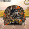 Maxcorners Hunting Dog Duck Hunter Mallard In Mouth Flying Ducks Blaze Orange Camo Personalized Name 3D Cap