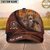 Maxcorners Hunting Dog Duck Hunting Shotgun Crest Zipper Orange Camo Personalized Name 3D Cap