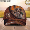 Maxcorners Hunting Dog Duck Hunting Shotgun Crest Zipper Orange Camo Personalized Name 3D Cap