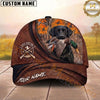 Maxcorners Hunting Dog Duck Hunting Shotgun Crest Zipper Orange Camo Personalized Name 3D Cap