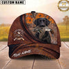 Maxcorners Hunting Dog Duck Hunting Shotgun Crest Zipper Orange Camo Personalized Name 3D Cap