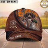 Maxcorners Hunting Dog Duck Hunting Shotgun Crest Zipper Orange Camo Personalized Name 3D Cap