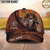 Maxcorners Hunting Dog Duck Hunting Shotgun Crest Zipper Orange Camo Personalized Name 3D Cap