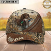 Maxcorners Hunting Dog Duck Hunter Christian Cross Let Us Thank Him Stitched Leather Personalized Name 3D Cap