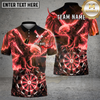 Maxcorners Eagle Darts Shirt Neon Fierce Wings Dartboard Multi Options Personalized Name, Team Name Unisex 3D Shirt (4 Colors)