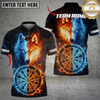 Maxcorners Dart Elemental Fire And Ice Wolves Mythical Creatures Multi Options Personalized Name, Team Name Unisex 3D Shirt (3 Colors)
