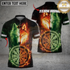 Maxcorners Dart Elemental Fire And Ice Wolves Mythical Creatures Multi Options Personalized Name, Team Name Unisex 3D Shirt (3 Colors)