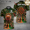 Maxcorners Dartboard Spooky Pumpkin Gothic Halloween Costume Party Theme Multi Options Personalized Name, Team Name Unisex 3D Shirt (4 Colors)