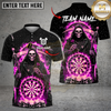 Maxcorners Darts Grim Reaper Flaming Dartboard Multi Options Personalized Name, Team Name Unisex 3D Shirt (4 Colors)