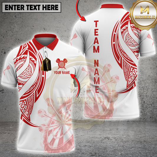 Maxcorners Darts Tribal Maori Pattern Multi Options Personalized Name, Team Name Unisex 3D Shirt (4 Colors)