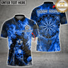 Maxcorners Gothic Witch Skull Fiery Zodiac Dartboard Design Multi Options Personalized Name, Team Name Unisex 3D Shirt (4 Colors)