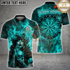 Maxcorners Gothic Witch Skull Fiery Zodiac Dartboard Design Multi Options Personalized Name, Team Name Unisex 3D Shirt (4 Colors)