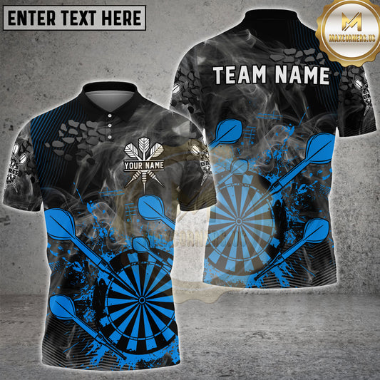 Maxcorners Darts Smoke Splash Dartboard Multi Options Personalized Name, Team Name Unisex 3D Shirt (4 Colors)