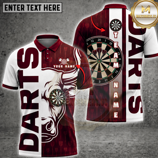 Maxcorners Darts Bull Dartboard Sports Jersey Multi Options Personalized Name, Team Name Unisex 3D Shirt (6 Colors)