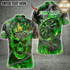 Maxcorners Flaming Skull Dartboard Crown and Chains Multi Options Personalized Name, Team Name Unisex 3D Shirt (6 Colors)