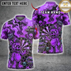 Maxcorners Zombie Bear Dartboard Toxic Darts Slime Multi Options Personalized Name, Team Name Unisex 3D Shirt (6 Colors)