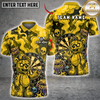 Maxcorners Zombie Bear Dartboard Toxic Darts Slime Multi Options Personalized Name, Team Name Unisex 3D Shirt (6 Colors)