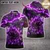 Maxcorners Fire Bull Dartboard Lava Flame Multi Options Personalized Name, Team Name Unisex 3D Shirt (5 Colors)