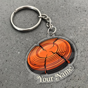 Maxcorners Personalized Cracked Clay Target Custom Name Trap Shooting Acrylic Christmas Ornament And Keychain Custom Gift For Hunters 2D Flat
