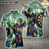 Maxcorners Mecha Robot Dartboard Futuristic Cyber Warrior Multi Options Personalized Name, Team Name Unisex 3D Shirt