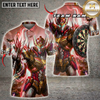 Maxcorners Mecha Robot Dartboard Futuristic Cyber Warrior Multi Options Personalized Name, Team Name Unisex 3D Shirt
