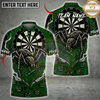 Maxcorners Halloween Darts Shirt Monster Spider, Dartboard, Jack O Lantern and Spider Web Multi Options Personalized Name, Team Name Unisex 3D Shirt (5 Colors)