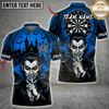 Maxcorners Halloween Darts Shirt Vampire, Dartboard, Haunted Castle and Bats Multi Options Personalized Name, Team Name Unisex 3D Shirt (5 Colors)