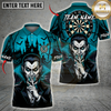 Maxcorners Halloween Darts Shirt Vampire, Dartboard, Haunted Castle and Bats Multi Options Personalized Name, Team Name Unisex 3D Shirt (5 Colors)