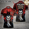 Maxcorners Halloween Darts Shirt Vampire, Dartboard, Haunted Castle and Bats Multi Options Personalized Name, Team Name Unisex 3D Shirt (5 Colors)