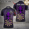Maxcorners Halloween Darts Shirt Fire Spider, Dartboard and Dark Spider Web Multi Options Personalized Name, Team Name Unisex 3D Shirt (5 Colors)