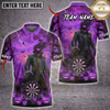 Maxcorners Halloween Darts Shirt Pumpkin Head Reaper, Dartboard, Jack O Lantern and Spider Web Multi Options Personalized Name, Team Name Unisex 3D Shirt (5 Colors)