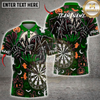 Maxcorners Halloween Darts Shirt Scary Spider, Dartboard, Ghosts, Bats and Haunted House Multi Options Personalized Name, Team Name Unisex 3D Shirt (6 Colors)