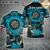 Maxcorners Halloween Darts Shirt Skeleton Pub Party, Dartboard, Jack O Lantern and Spider Web Multi Options Personalized Name, Team Name Unisex 3D Shirt (6 Colors)