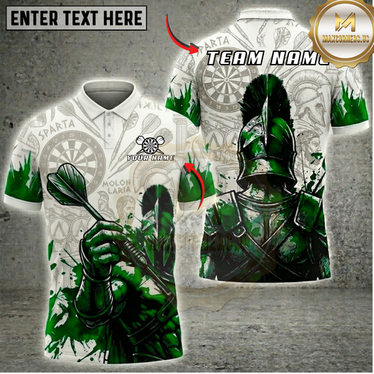 Maxcorners Blood Spartan Warrior Dartboard Fantasy Multicolor Options Personalized Name, Team Name 3D Shirt (6 Colors)
