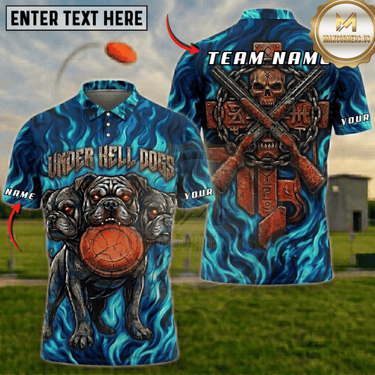 Maxcorners Hellfire Bulldog Trap Shooting Multicolor Options Personalized Name, Team Name 3D Shirt (5 Colors)