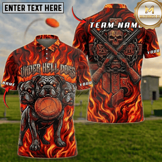 Maxcorners Hellfire Bulldog Trap Shooting Multicolor Options Personalized Name, Team Name 3D Shirt (5 Colors)