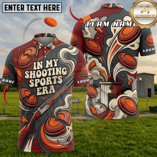 Maxcorners In My Shooting Sports Era Vintage Clay Trap Shooting Multicolor Options Personalized Name, Team Name 3D Shirt (6 Colors)