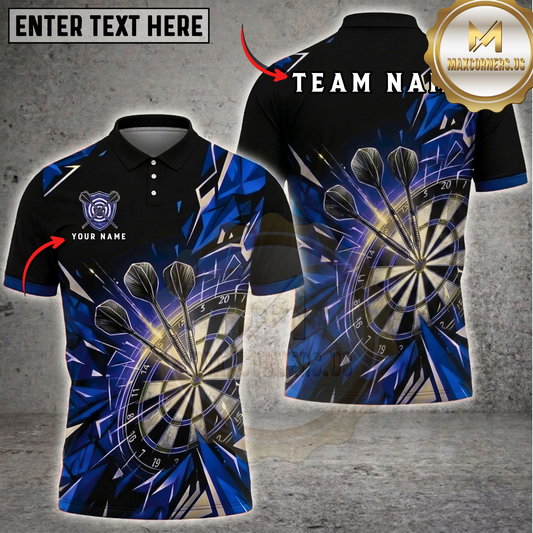 Maxcorners Luxury Triple Dart Crystal Explosion Dartboard Fantasy Multicolor Options Personalized Name, Team Name 3D Shirt (6 Colors)