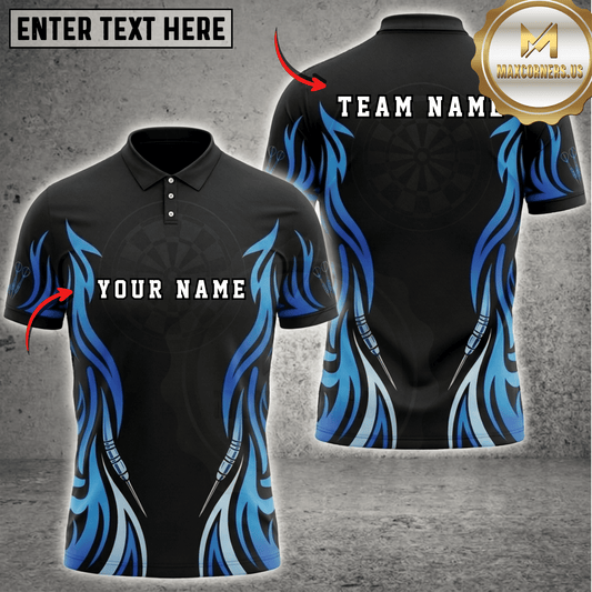 Maxcorners Twin Flames Tribal Dartboard Fantasy Multicolor Options Personalized Name, Team Name 3D Shirt (6 Colors)